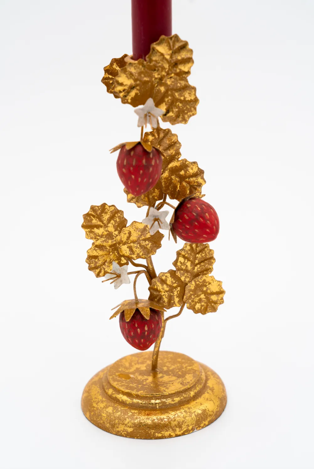Inner Child Candles|Strawberry Candleholders in Gold