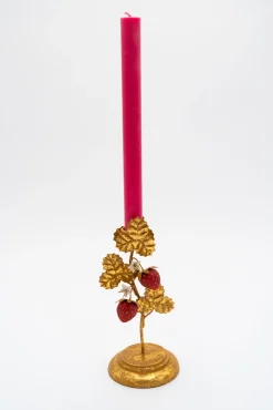 Inner Child Candles|Strawberry Candleholders in Gold