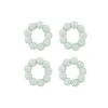 Rebecca Udall Place Settings & Linens|Striped Napkin Rings in Chalk Blue, Set of 4