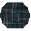 TriChi Design Place Settings & Linens|Stucco Green Tartan Napkin and Placemat, Set of 2