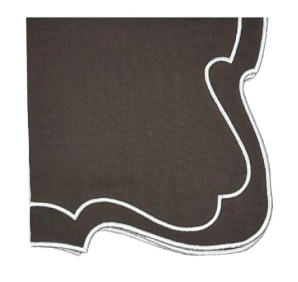 Flying Sheep Country Place Settings & Linens|Studio Collection - Belle Napkin in Cocoa, Set of 4