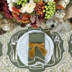 Flying Sheep Country Place Settings & Linens|Studio Collection - Belle Napkin in Dark Green, Set of 4