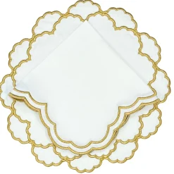 Flying Sheep Country Place Settings & Linens|Studio Collection Lillian Placemat in Gold, Set of 4