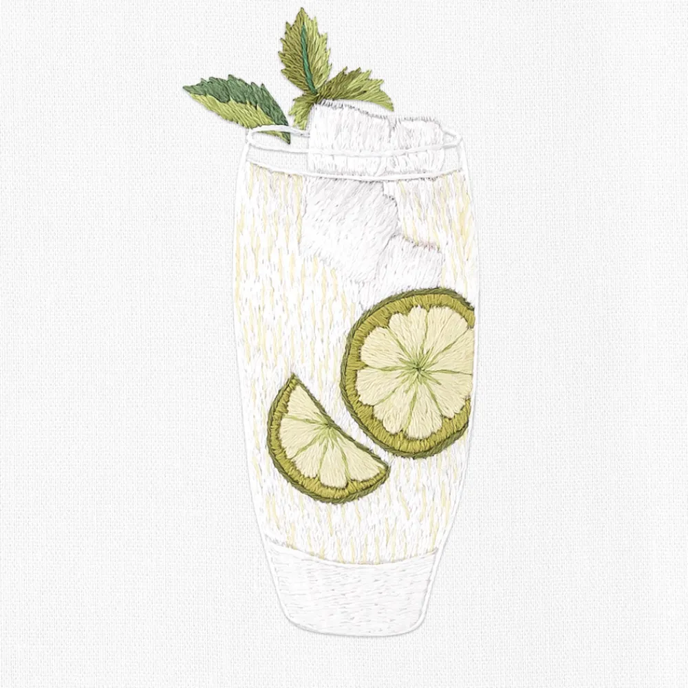 Henry Handwork Place Settings & Linens|Summer Drinks Mixed Cocktail Napkin Set