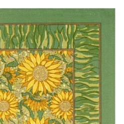 Couleur Nature Place Settings & Linens|Sunflower Napkins in Yellow & Green, Set of 6
