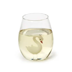 Two's Company Glassware|Swan Stemless Wine Glass