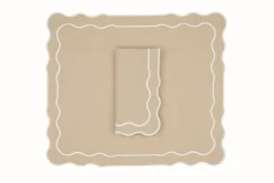 TriChi Design Place Settings & Linens|Tableau Linen Napkin and Placemat, Set of 4