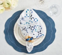 Kim Seybert Place Settings & Linens|Tailored Placemats in Blue, Set of 4