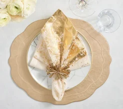 Kim Seybert Place Settings & Linens|Tailored Placemats in Gold, Set of 4