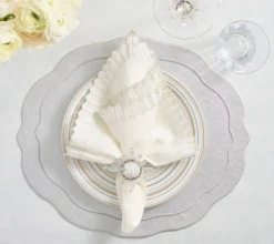 Kim Seybert Place Settings & Linens|Tailored Placemats in Silver, Set of 4