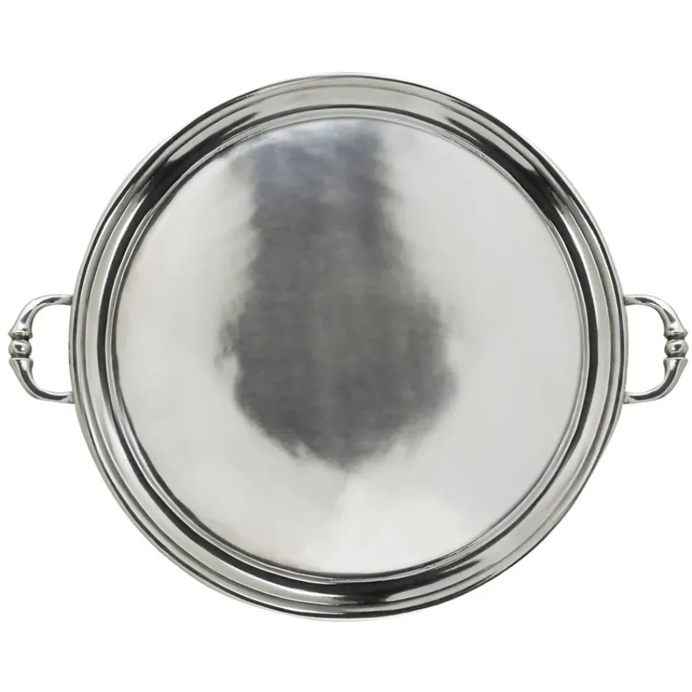 Salisbury Dinnerware|Talbot Manor Caroline Serving Tray with Handles Round