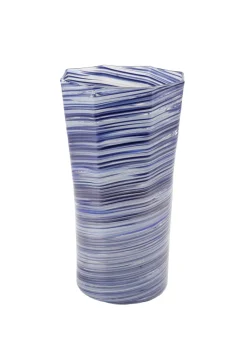 Craft Advisory Glassware|Tall Hand Blown Tumbler in Indigo Mix, Set of 6