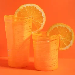 Craft Advisory Glassware|Tall Hand Blown Tumbler in Corn, Set of 6