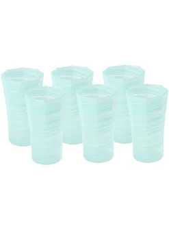 Craft Advisory Glassware|Tall Hand Blown Tumbler in Celadon, Set of 6