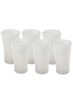 Craft Advisory Glassware|Tall Hand Blown Tumbler in Grey, Set of 6