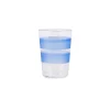 Molecot Glassware|Tangerine Blue Striped Water Glass