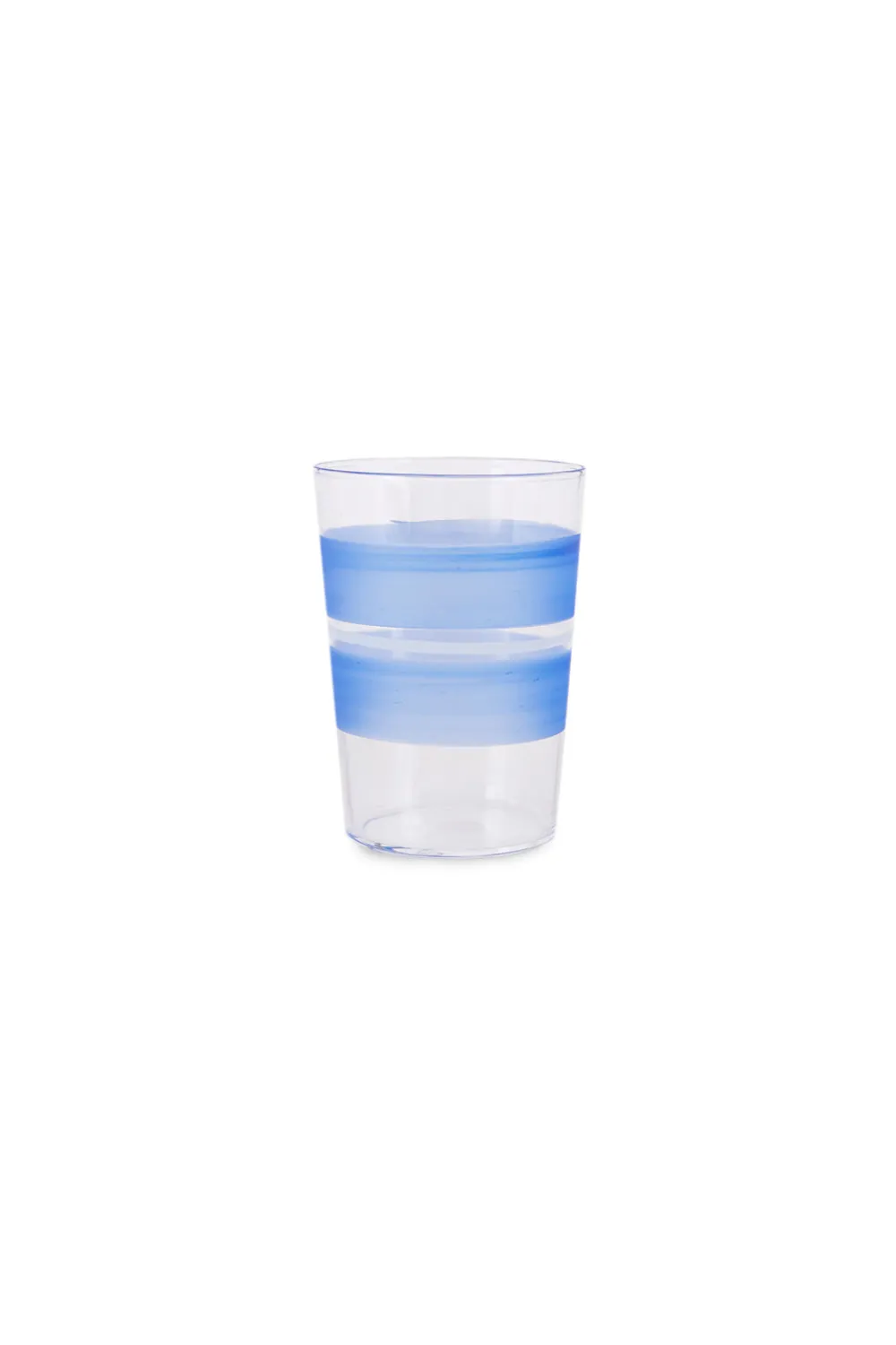Molecot Glassware|Tangerine Blue Striped Water Glass