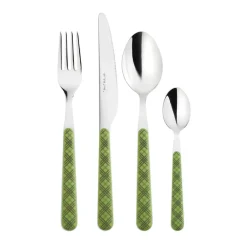 Petra Palumbo Flatware|Tartan Cutlery in Green, Set of 4