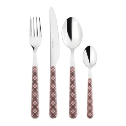 Petra Palumbo Flatware|Tartan Cutlery in Pink, Set of 4