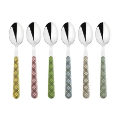 Petra Palumbo Flatware|Tartan Teaspoons Mixed, Set of 6