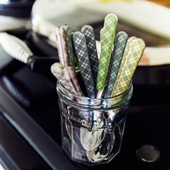 Petra Palumbo Flatware|Tartan Teaspoons Mixed, Set of 6