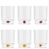 Zafferano Glassware|Teca Frutta Tumbler, Set of 6