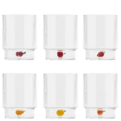 Zafferano Glassware|Teca Frutta Tumbler, Set of 6
