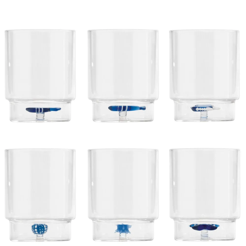 Zafferano Glassware|Teca Mare Tumbler, Set of 6