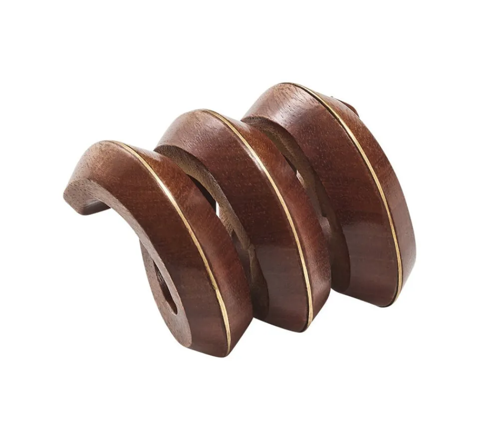 Kim Seybert Place Settings & Linens|Tendril Napkin Ring in Brown & Gold, Set of 4