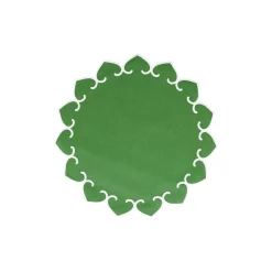 VIETRI Place Settings & Linens|Tessuti Cornflower Round Placemats with White Stitching, Set of 4