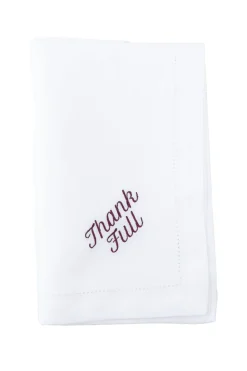 No Reservations Place Settings & Linens|Thank Full Dinner Napkins, Set of 12