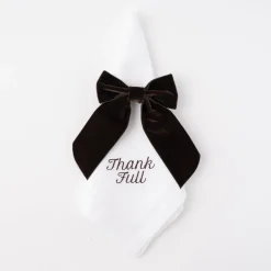 No Reservations Place Settings & Linens|Thank Full Dinner Napkins, Set of 12