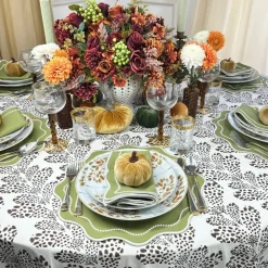 Flying Sheep Country Place Settings & Linens|The Kelli Tablecloth in Dark Cocoa