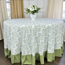 Flying Sheep Country Place Settings & Linens|The Kelli Tablecloth in Sage