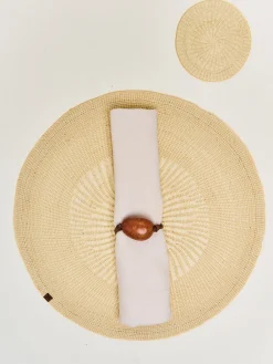 Hunting Season Place Settings & Linens|The Tagua Napkin Ring in Cognac, Set of 4