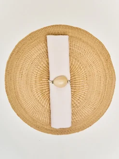 Hunting Season Place Settings & Linens|The Tagua Napkin Ring in Oyster, Set of 4