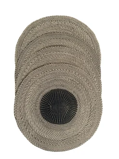 Hunting Season Place Settings & Linens|The Woven Placemat in Natural Black, Set of 4