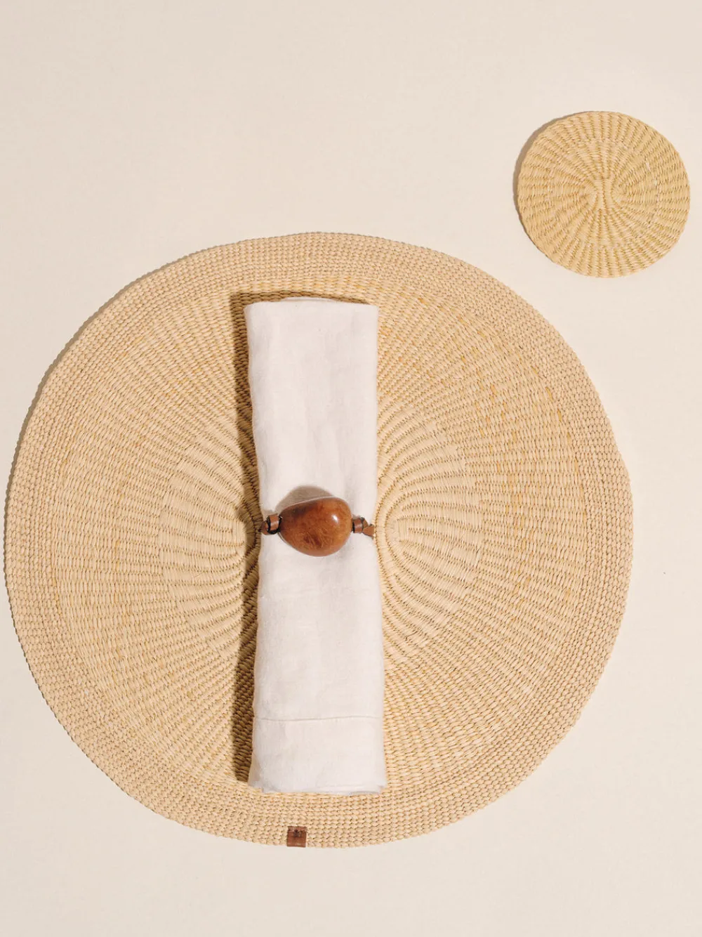 Hunting Season Place Settings & Linens|The Woven Placemat in Sand, Set of 4
