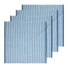 Caravan Place Settings & Linens|Ticking Stripe Napkin in Blueberry, Set of 4