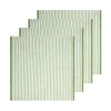 Caravan Place Settings & Linens|Ticking Stripe Napkin in Basil, Set of 4