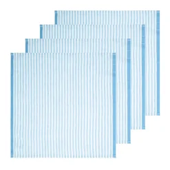 Caravan Place Settings & Linens|Ticking Stripe Napkin in Sky, Set of 4