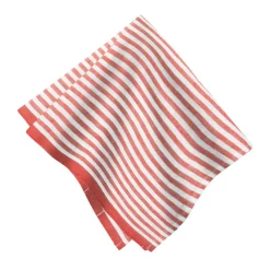 Caravan Place Settings & Linens|Ticking Stripe Napkin in Tomato, Set of 4