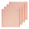 Caravan Place Settings & Linens|Ticking Stripe Napkin in Clementine, Set of 4