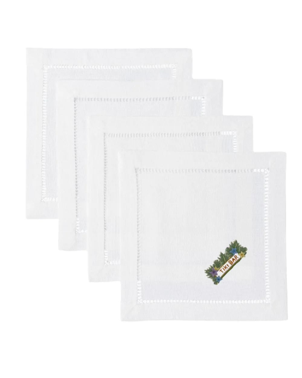 Henry Handwork Place Settings & Linens|Tiki Bar Cocktail Napkins, Set of 4