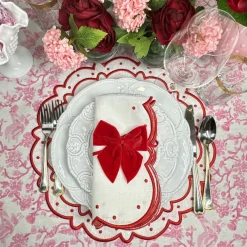 Flying Sheep Country Place Settings & Linens|Toile de Jouy Birds Pink Tablecloth
