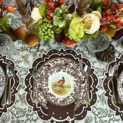 Flying Sheep Country Place Settings & Linens|Toile de Jouy Birds Tablecloth in Sage