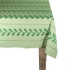 Carolina Irving and Daughters Place Settings & Linens|Tonal Green Vine Tablecloth