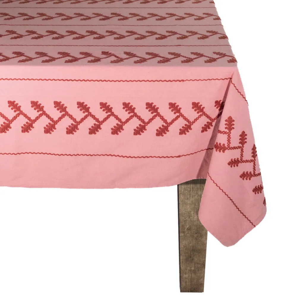 Carolina Irving and Daughters Place Settings & Linens|Tonal Red Vine Tablecloth