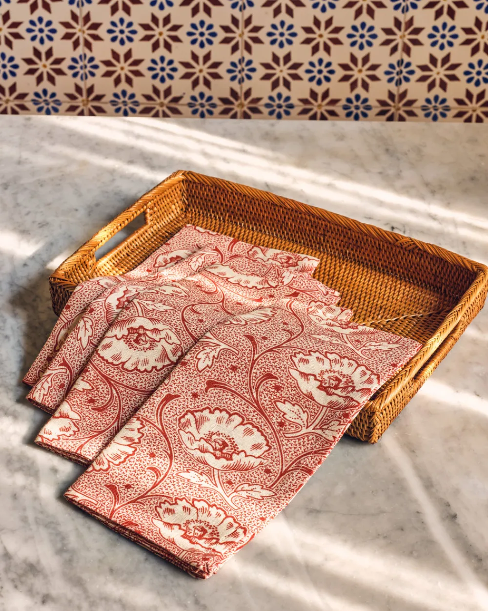 Cabana Place Settings & Linens|Toscana Red Napkins, Set of 4