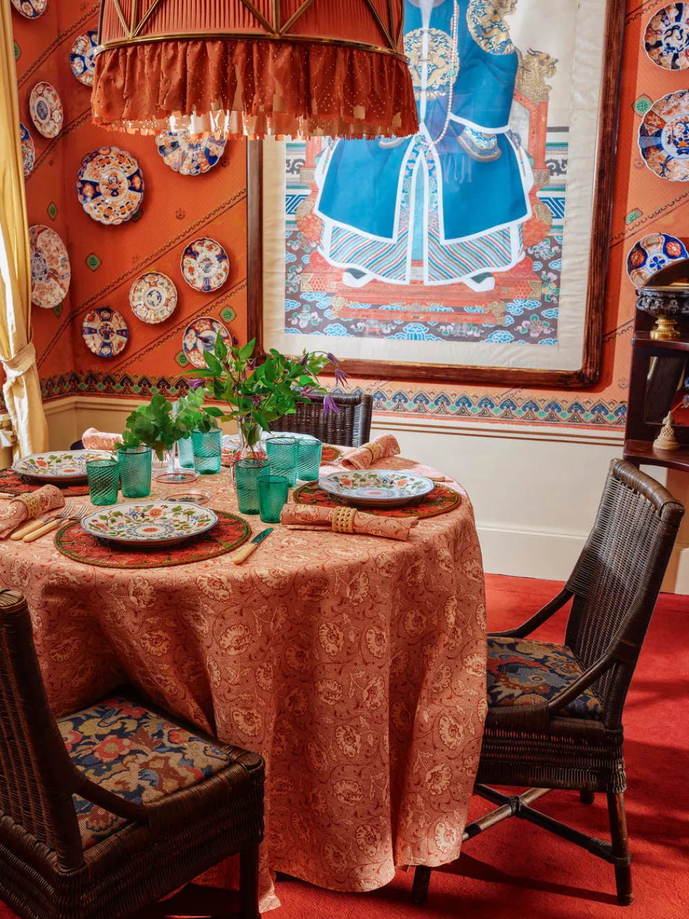 Cabana Place Settings & Linens|Toscana Red Tablecloth, Square